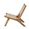 Bloomingville KEILA Fotel Lounge / Drewno Tekowe i Rattan